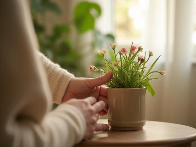 Scène de vie avec des fleurs pour une campagne de lifestyle