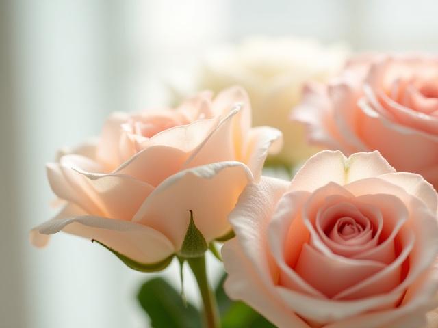 Photographie d'une composition florale de roses